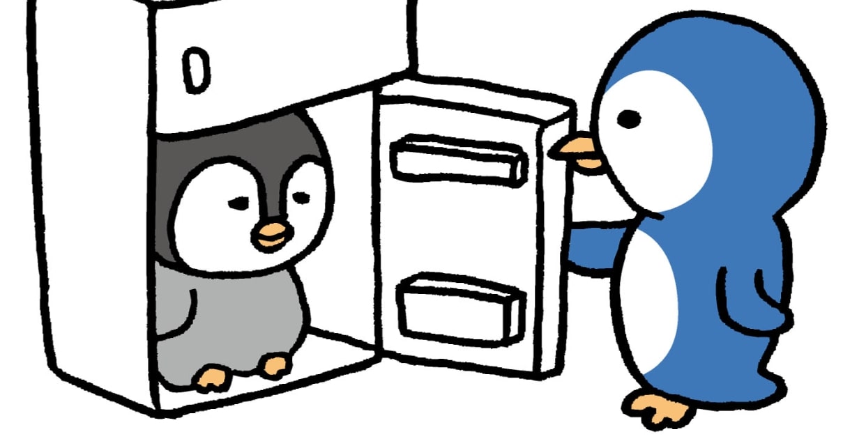 ペンギンと冷蔵庫